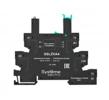 Розетка 230В AC/DC для реле интерфейсного 60В DC, винтовой зажим  SSLZVA4  SE