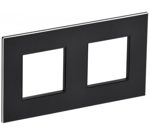 SKANDY Рамка 2-местная SK-F32Bl металл черный   SK-M22-M-K02  IEK