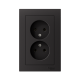 AtlasDesign Карбон Розетка без заземления двойная, 16А, (в сборе с рамкой)  ATN001020  SE