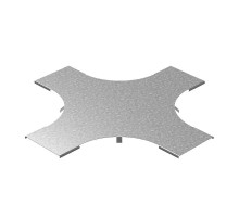 Крышка к разветвителю крестообразному плавному универсальному к лотку 200 радиус 200 мм, толщ. 1,5 мм, Сендзимир цинк, 022425  КХТРП-200-1,5-R200-СЦ 