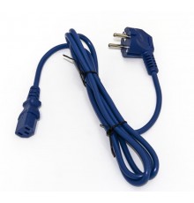 PWC-IEC13-SHM-5.0-BL Кабель питания компьютера (Schuko+C13) (3x1.0), 10A, угловая вилка, 5м 281891  Hyperline