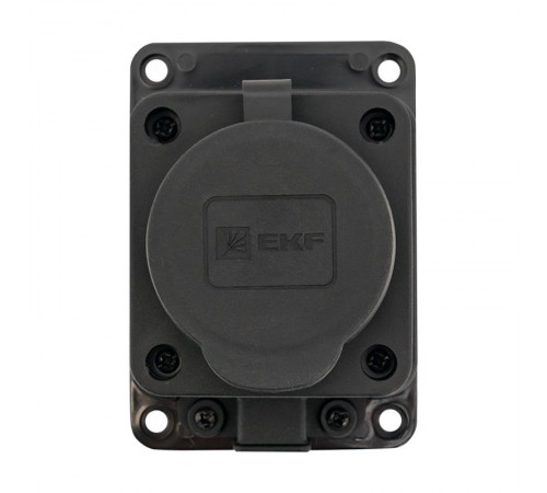 Розетка настенная с защитной крышкой каучуковая 230В 2P+PE 16A IP44 EKF PROxima  RPS-014-16-230-44  EKF