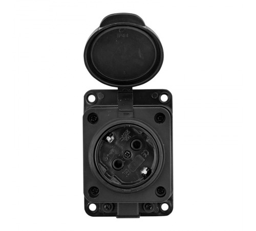 Розетка настенная с защитной крышкой каучуковая 230В 2P+PE 16A IP44 EKF PROxima  RPS-014-16-230-44  EKF