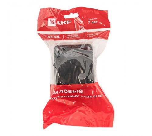 Розетка настенная с защитной крышкой каучуковая 230В 2P+PE 16A IP44 EKF PROxima  RPS-014-16-230-44  EKF