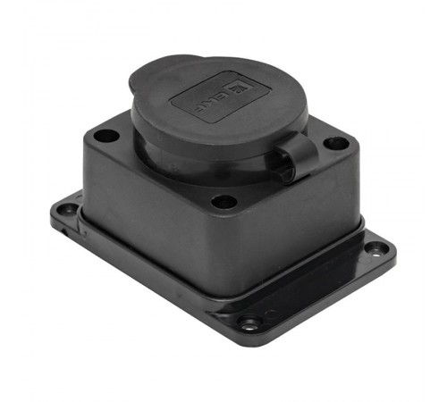 Розетка настенная с защитной крышкой каучуковая 230В 2P+PE 16A IP44 EKF PROxima  RPS-014-16-230-44  EKF