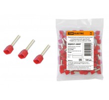 Наконечник штыревой втулочный изолированный (двойной) НШвИ (2) 1,5х12 (100 шт)   SQ0521-0007  TDM