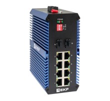 Промышленный неуправляемый коммутатор U-2GX/SFP-8GTP, 2 порта 1000Base-X SFP, 8 портов 10/100/1000Base-T(X) RJ45 c PoE, монтаж на динрейку TSX TSX-U-