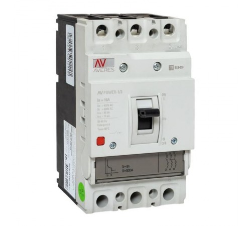 Выключатель автоматический AV POWER-1/3  16А 80kA TR AVERES  mccb-13-16H-TR-av  EKF