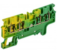 ARMAFIX Клемма пруж. CX2.5-4 PE 2,5мм2 4-конт. зазем.  AF-CT41-00-4-K52-002  IEK