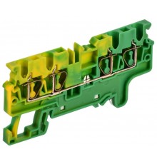 ARMAFIX Клемма пруж. CX2.5-4 PE 2,5мм2 4-конт. зазем.  AF-CT41-00-4-K52-002  IEK