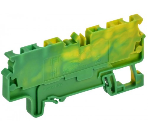 ARMAFIX Клемма пруж. CX2.5-4 PE 2,5мм2 4-конт. зазем.  AF-CT41-00-4-K52-002  IEK