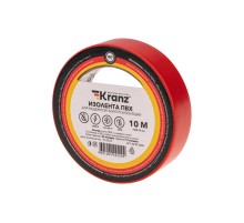 Изолента ПВХ 0.13х15 мм, 10 м, красная  KR-09-2004  Kranz
