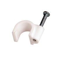 Крепеж кабеля круглый 8 мм, белый (упак. 20 шт)  07-4008-20  REXANT