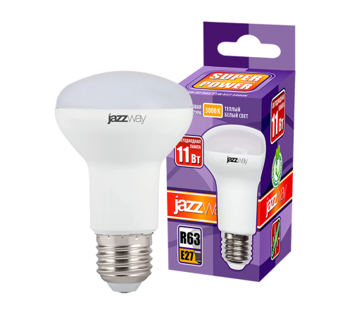 Лампа светодиодная LED 11Вт Е27 220В 3000К PLED- SP R63 отражатель (рефлектор)  1033659  Jazzway