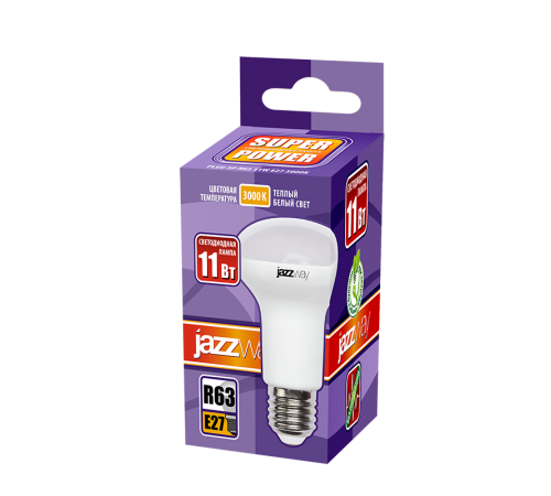 Лампа светодиодная LED 11Вт Е27 220В 3000К PLED- SP R63 отражатель (рефлектор)  1033659  Jazzway