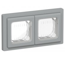 FLITE Рамка 2-местная IP55 Рпро-2-55-ФлС серый  FI-M20-32-55-K03  IEK