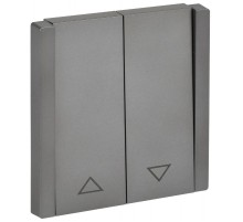 FORTE&PIANO Выключатель жалюзи 10А FP511 сталь  FP-V15-0-10-1-K46  IEK