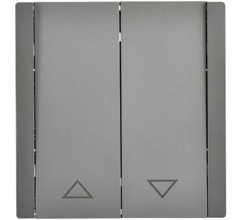 FORTE&PIANO Выключатель жалюзи 10А FP511 сталь  FP-V15-0-10-1-K46  IEK