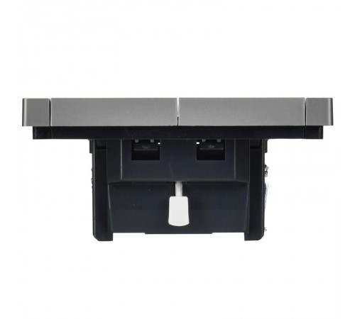 FORTE&PIANO Выключатель жалюзи 10А FP511 сталь  FP-V15-0-10-1-K46  IEK