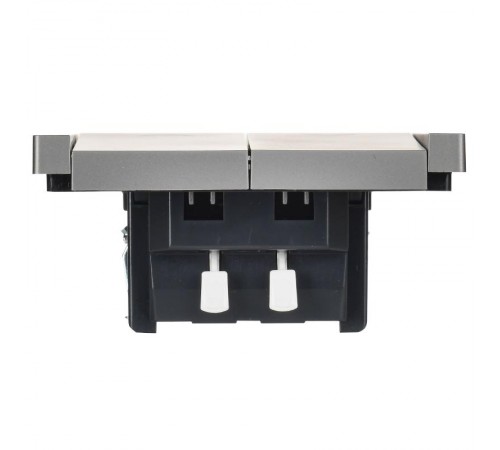 FORTE&PIANO Выключатель жалюзи 10А FP511 сталь  FP-V15-0-10-1-K46  IEK