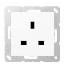 Розетка БС 2п+Е со шторками белая  A3521WW  Jung