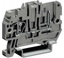 Пружинная проходная клемма со штыревым контактом. Серая. 2,5 кв. мм.  ZHVP300GR  DKC