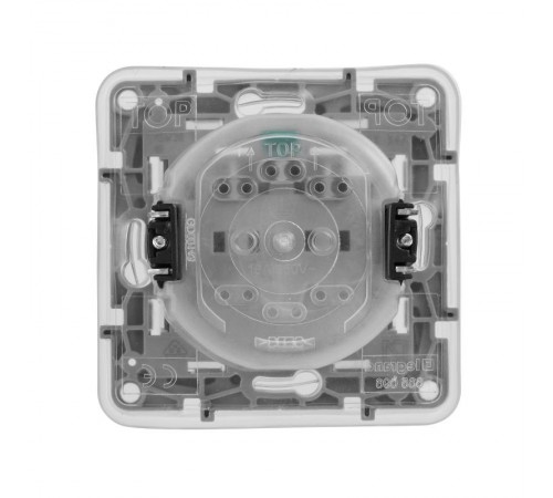 Etika Белый Розетка с заземлением, автозажимные клеммы, IP44  672232  Legrand