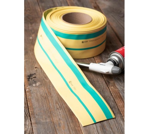 Термоусаживаемая трубка ТУТ нг 50/25 жел-зел EKF PROxima  tut-50-yg  EKF