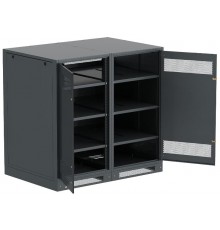 ITK LINEA B Шкаф (пустой) 1350х1400мм дверь двуст. мет. чер.  LB05-13H49-2M  ITK