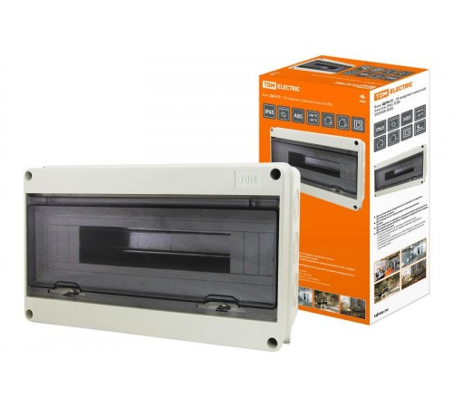 Бокс пластиковый навесной ЩРН-П-18 модулей IP65  SQ0908-0005  TDM