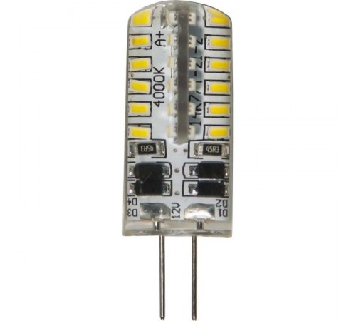 Лампа светодиодная LB-422 (3W) 12V G4 4000K капсула силикон 11x38mm  25532  FERON