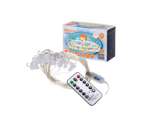 Гирлянда светодиодная "Роса - занавес" 2х2 м, 200LED, белый, ПДУ, USB, IP20  SQ0361-0087  TDM