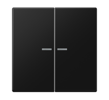 Клавиша для KNX кнопки, 2 группы, с окошком и символами"стрелки"; дюропласт; черный матовый  LS102KO5SWM  Jung