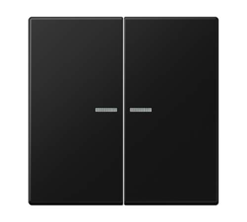 Клавиша для KNX кнопки, 2 группы, с окошком и символами"стрелки"; дюропласт; черный матовый  LS102KO5SWM  Jung