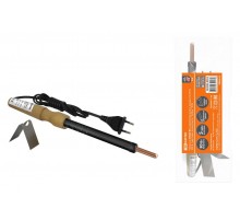 Паяльник ЭПЦН-80, деревянная ручка, мощность 80 Вт, 230 В, подставка в комплекте, "Рубин"  SQ1025-0504  TDM