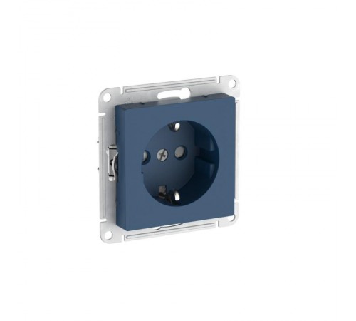 AtlasDesign Аквамарин Розетка с заземлением со шторками, 16А, механизм, быстрозажимные клеммы  ATN001145S  SE