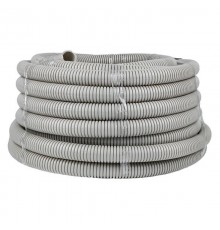 Труба гофр. ПВХ с протяжкой d32 мм (30 м) серая -Plast  tg-z-32-30  EKF