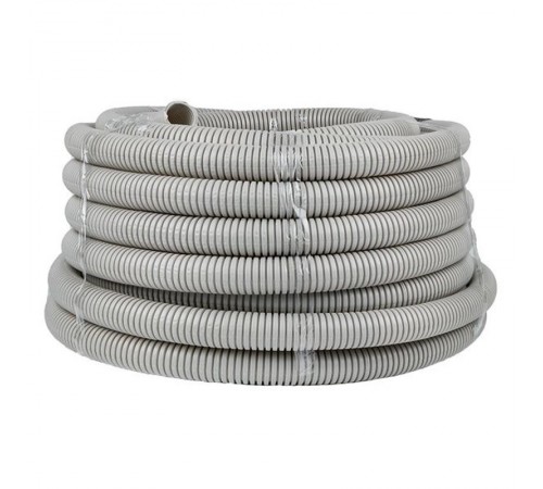 Труба гофр. ПВХ с протяжкой d32 мм (30 м) серая -Plast  tg-z-32-30  EKF