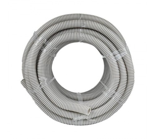 Труба гофр. ПВХ с протяжкой d32 мм (30 м) серая -Plast  tg-z-32-30  EKF