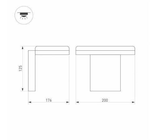 Светильник LGD-TENT-WALL-9W Warm3000 (GR, 110 deg, 230V) (Arlight, IP65 Металл, 3 года)  029977  Arlight
