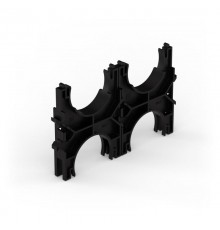 Кластер для двустенных труб d63 мм, двойной, двухсторонний (60 шт/кор)  PR13.02568  Промрукав