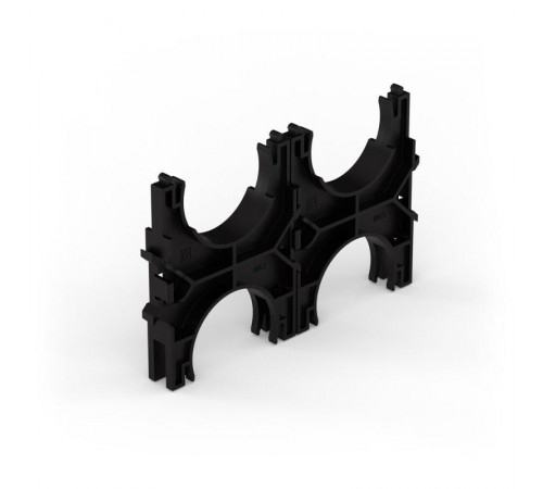 Кластер для двустенных труб d63 мм, двойной, двухсторонний (60 шт/кор)  PR13.02568  Промрукав