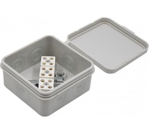 КРП 2403, Коробка разветвительная противопожарная (огнестойкая), серый 85х85х40И, Коробка разветвительная противопожарная (огнестойкая), серый 85х85х4