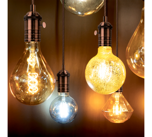 Светильник подвесной шнур под лампу Decor PL043 медный E27, 1 м, 1/40  PL043  Gauss