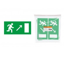 Знак "Направление к эвакуационному выходу направо вверх" 200х100мм   SQ0817-0054  TDM