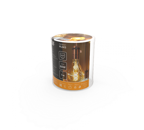 Светильник подвесной шнур под лампу Decor PL043 медный E27, 1 м, 1/40  PL043  Gauss