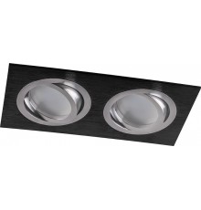 Светильник точечный встраиваемый под лампу DL2802 MR16 50W G5.3 "прямоугольник", черный  32641  FERON