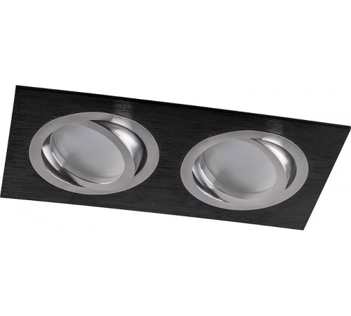 Светильник точечный встраиваемый под лампу DL2802 MR16 50W G5.3 "прямоугольник", черный  32641  FERON