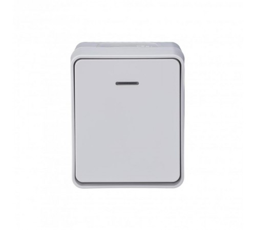 AtlasDesign Profi54 Белый О/У Выключатель 1-клавишный с подсветкой 10 АХ  ATN540113  SE