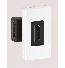 Simon Connect Плата с HDMI v.1.3 (340МГц,10.2 Гбит/сек), 1/2 К45,угл.переход., "мама-мама",, белый  K129B-9  Simon